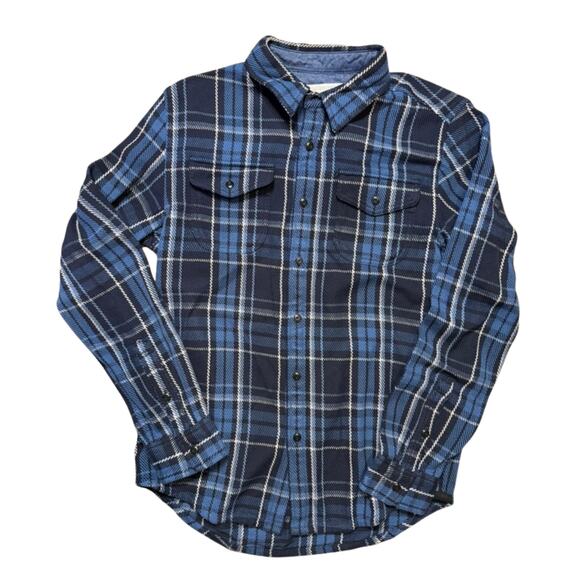 Outerknown Blanket Shirt Blue Plaid Small NWT - Picture 5 of 5